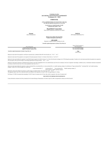 Thumbnail Regal Rexnord 10-K Annual Report 