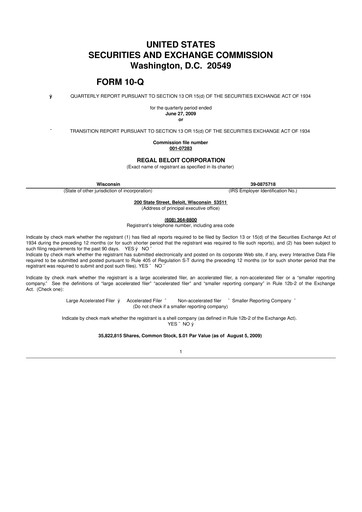 Thumbnail Regal Rexnord 10-Q Quarterly Report FY 