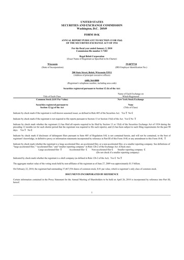 Thumbnail Regal Rexnord 10-K Annual Report 