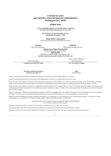 Thumbnail Regal Rexnord 10-K Annual Report 2012