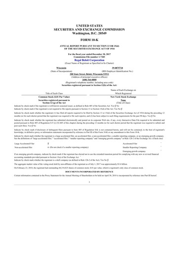 Thumbnail Regal Rexnord 10-K Annual Report 2017