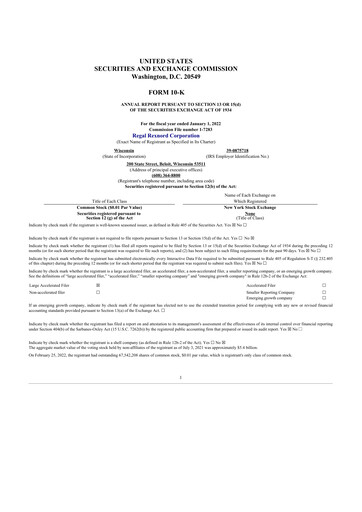 Thumbnail Regal Rexnord 10-K Annual Report 2021