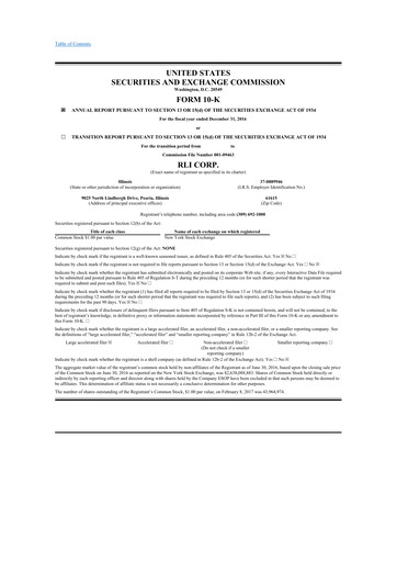 Thumbnail RLI Corp.
 10-K Annual Report 2016