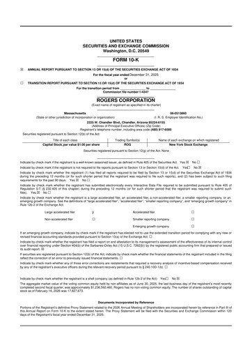 Thumbnail Rogers Corporation
 10-K Annual Report 2025