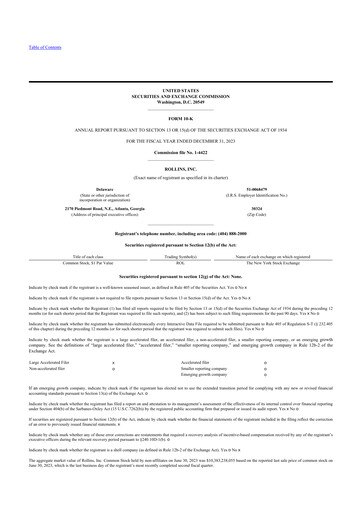 Thumbnail Rollins 10-K Annual Report 2023