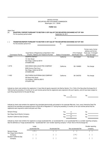 Thumbnail Sempra 10-Q Quarterly Report FY 