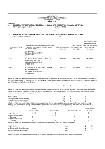 Thumbnail Sempra 10-Q Quarterly Report FY2014 