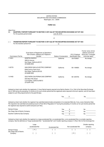 Thumbnail Sempra 10-Q Quarterly Report FY 