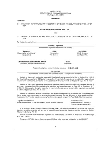 Thumbnail Seaboard Corporation 10-Q Quarterly Report FY2017 