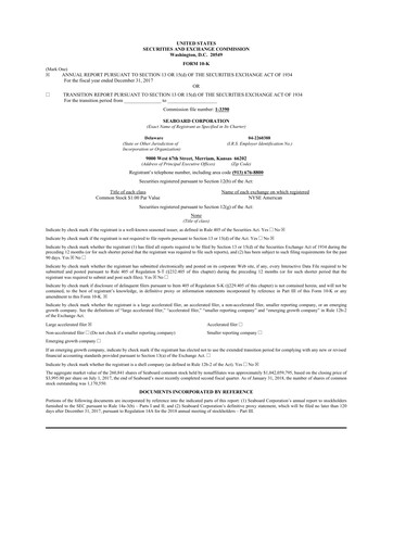 Miniature Seaboard Corporation 10-K Rapport annuel 2017