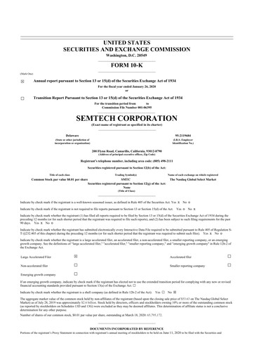 Thumbnail Semtech 10-K Annual Report 2020