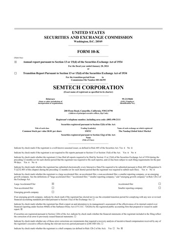 Thumbnail Semtech 10-K Annual Report 2024