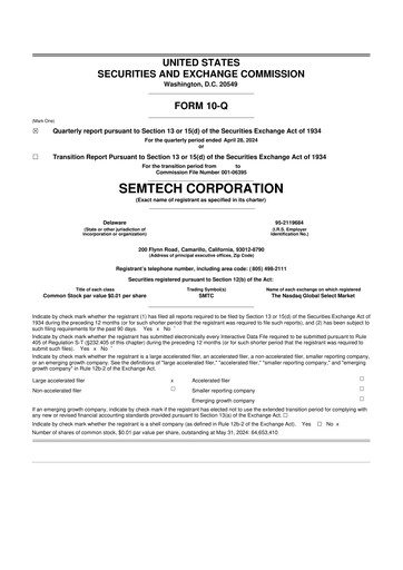 Vorschaubild Semtech 10-Q Quartalsbericht 2025 