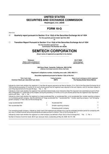 Vorschaubild Semtech 10-Q Quartalsbericht 2027 