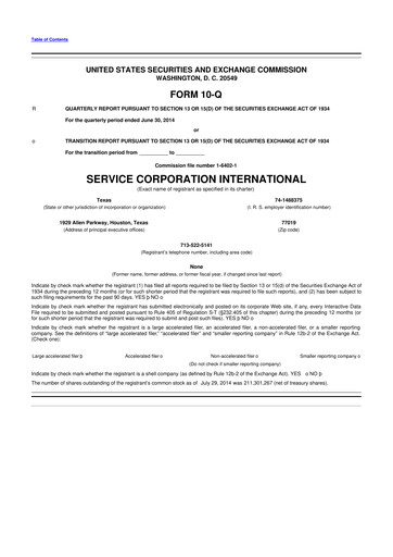 Miniature Service Corporation International
 10-Q Rapport trimestriel 2014 