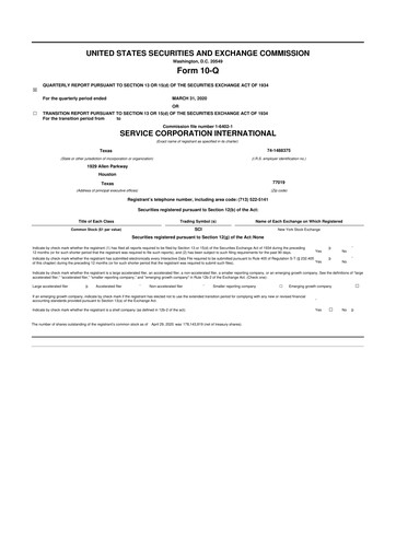 Miniature Service Corporation International
 10-Q Rapport trimestriel 2020 