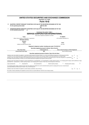 Miniature Service Corporation International
 10-Q Rapport trimestriel 2020 
