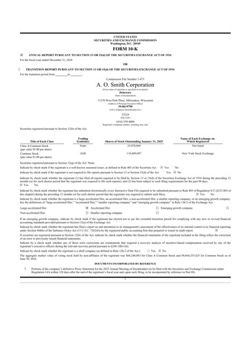 Thumbnail A. O. Smith 10-K Annual Report 2024