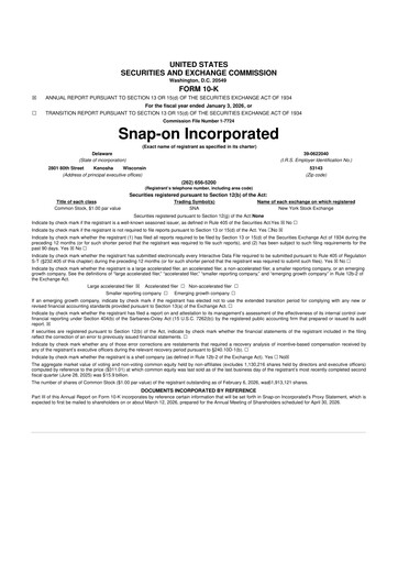 Thumbnail Snap-on 10-K Annual Report 2025