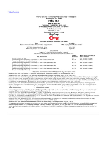 Miniature KeyCorp (KeyBank) 10-K Rapport annuel 2024