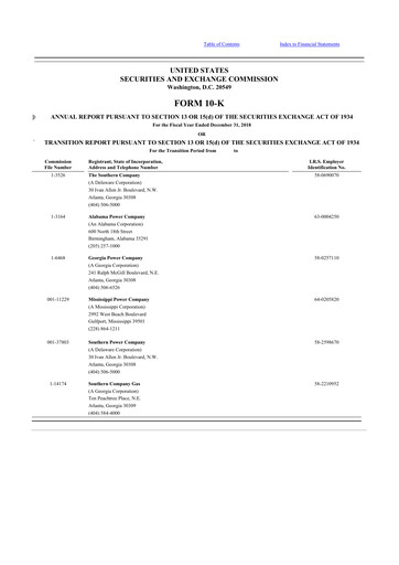 Vorschaubild Southern Company 10-K Jahresbericht 2018