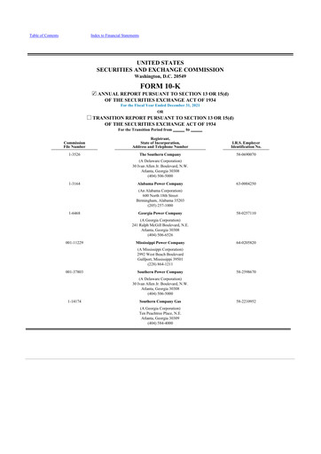 Vorschaubild Southern Company 10-K Jahresbericht 2021