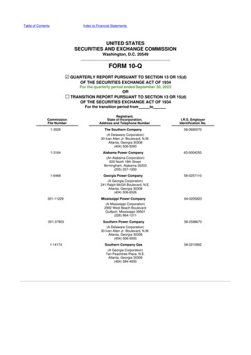 Thumbnail Southern Company 10-Q Quarterly Report FY2023 