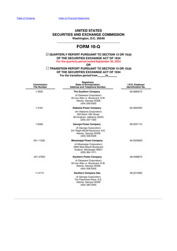 Thumbnail Southern Company 10-Q Quarterly Report FY2024 