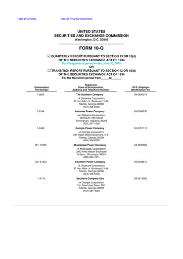 Thumbnail Southern Company 10-Q Quarterly Report FY2025 