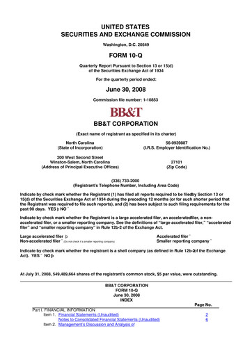 Miniature Truist Financial Corporation 10-Q Rapport trimestriel  