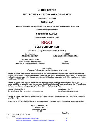 Miniature Truist Financial Corporation 10-Q Rapport trimestriel  