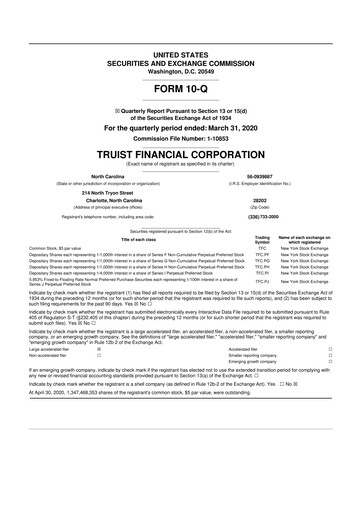 Vorschaubild Truist Financial Corporation 10-Q Quartalsbericht 2020 