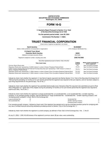 Vorschaubild Truist Financial Corporation 10-Q Quartalsbericht 2024 