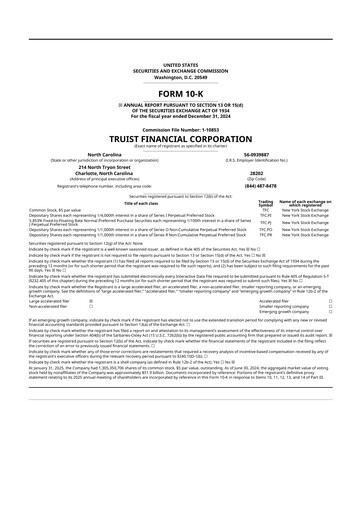 Miniature Truist Financial Corporation 10-K Rapport annuel 2024