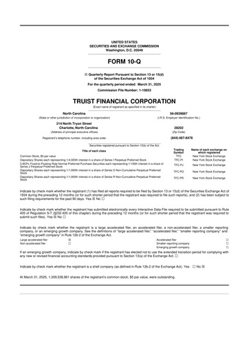 Vorschaubild Truist Financial Corporation 10-Q Quartalsbericht 2025 