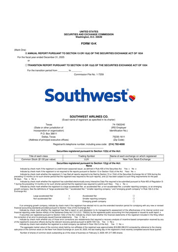 Thumbnail Southwest Airlines 10-K Annual Report 2025