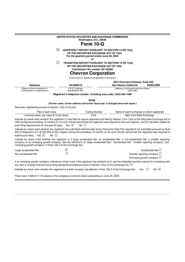 Thumbnail Chevron 10-Q Quarterly Report FY2024 