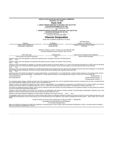 Thumbnail Chevron 10-K Annual Report 2025