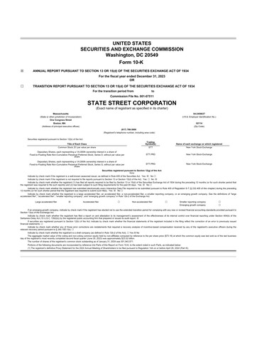 Thumbnail State Street Corporation
 10-K Annual Report 2023