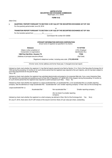 Thumbnail Stewart Information Services 10-Q Quarterly Report FY2016 