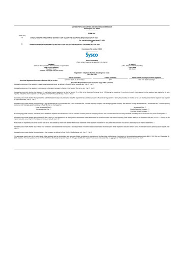 Thumbnail Sysco 10-K Annual Report 2026