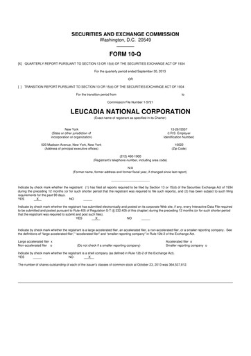 Miniature Jefferies Financial Group
 10-Q Rapport trimestriel 2013 