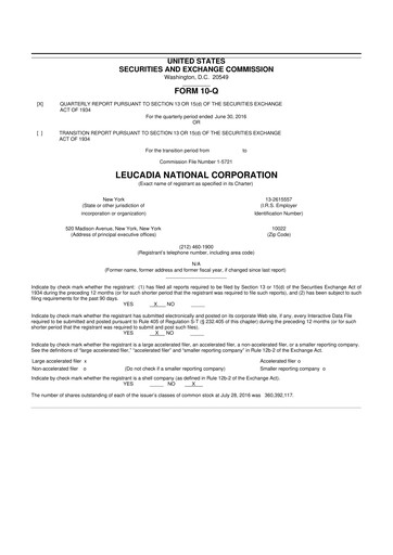 Miniature Jefferies Financial Group
 10-Q Rapport trimestriel 2016 