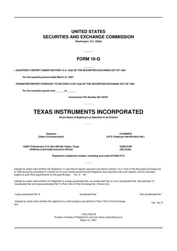 Vorschaubild Texas Instruments 10-Q Quartalsbericht  