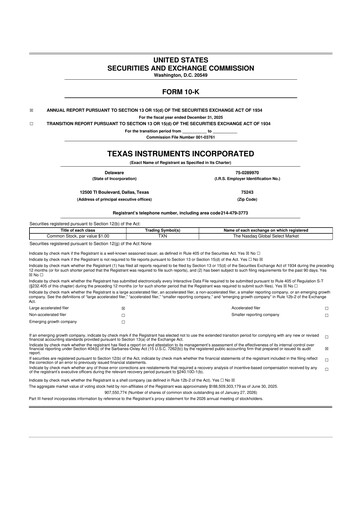 Thumbnail Texas Instruments 10-K Annual Report 2025