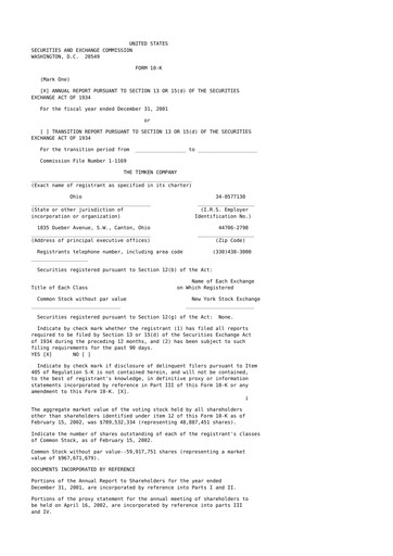 Thumbnail Timken Company
 10-K Annual Report 