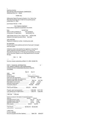 Thumbnail Timken Company
 10-Q Quarterly Report FY 
