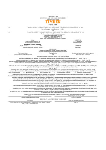 Thumbnail Timken Company
 10-K Annual Report 2024