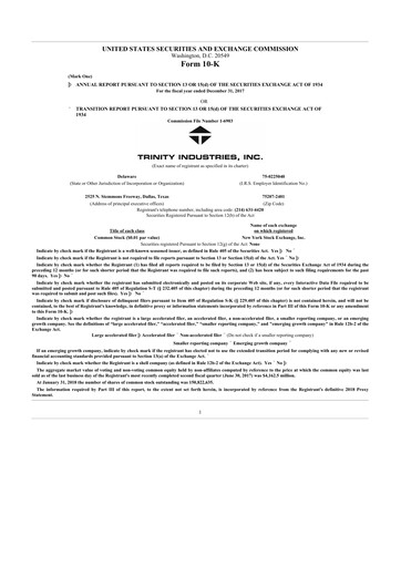 Thumbnail Trinity Industries
 10-K Annual Report 2017