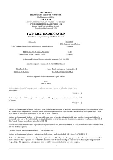 Thumbnail Twin Disc
 10-K Annual Report 